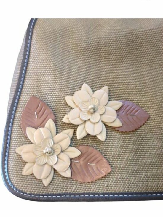 Liz Claiborne Handbags - vintage brand new Liz Claiborne Brown Woven Floral Shoulder Bag Crossbody